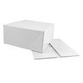 Blank 2 Piece High Gloss White Folding Gift Box (12"x12"x5.5")